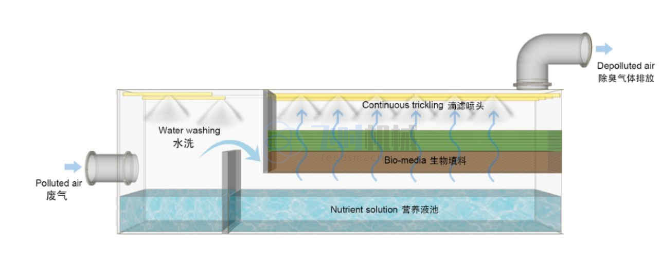 鱼粉厂生物除臭技术-生物滴滤过滤